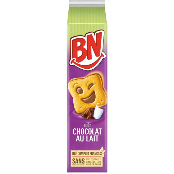 BISCUITS FOURRES CHOCOLAT AU LAIT BN 285G