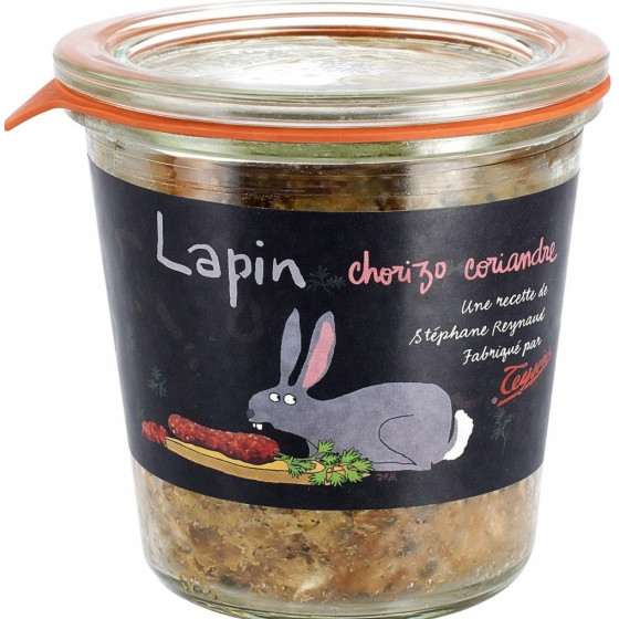 TERRINE DE LAPIN AU CHORIZO ET CORIANDRE TEYSSIER 200G