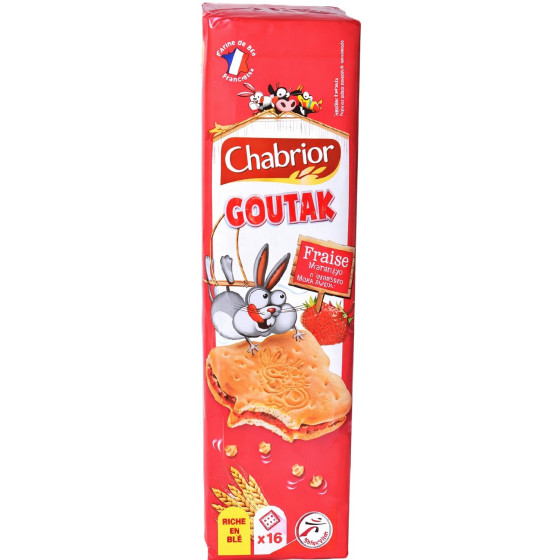BISCUIT GOUTAK FOURRÉS FRAISE CHABRIOR 295G