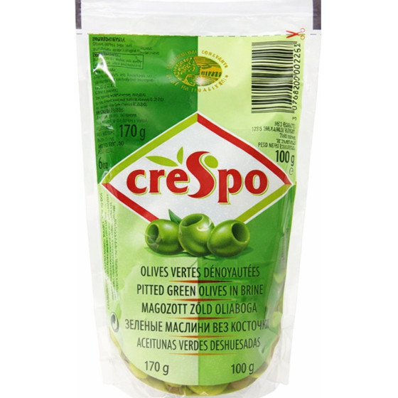 OLIVES VERTES DENOYAUTEES CRESPO 100G