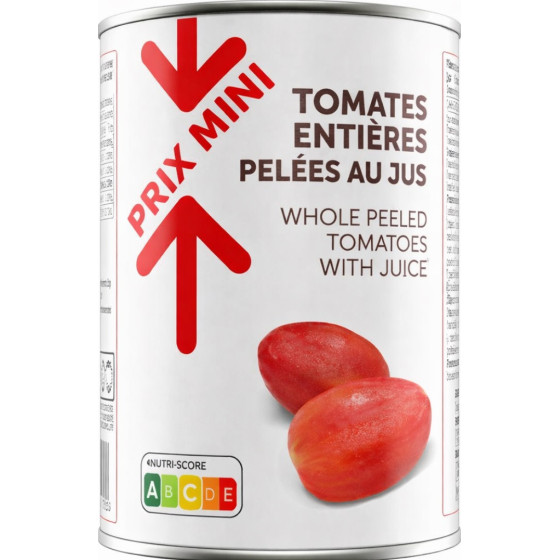 TOMATES ENTIERES PELEES PRIX MINI 238G