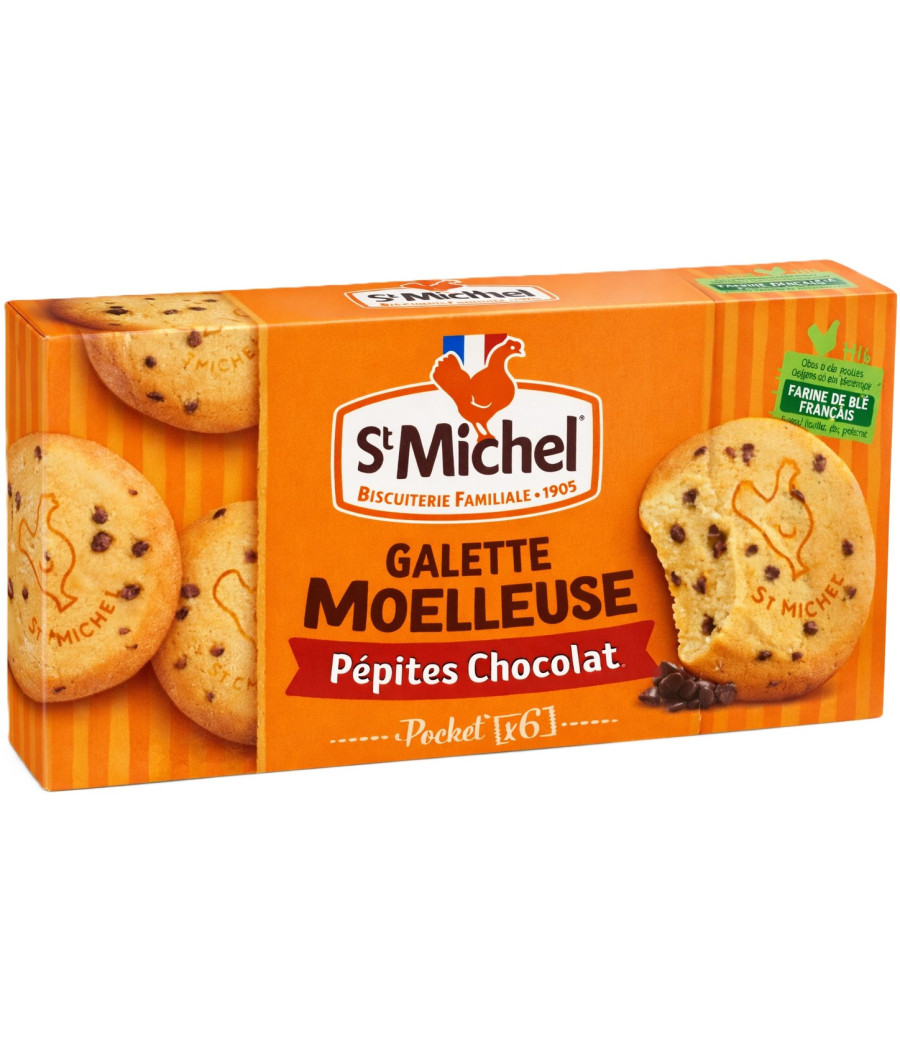 GALETTE MOELLEUSE PEPITES DE CHOCOLAT ST MICHEL 180G