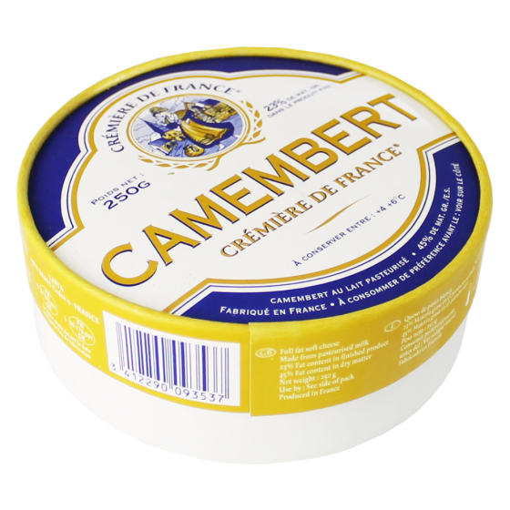CAMEMBERT AU LAIT PASTEURISE 23%MG 250G