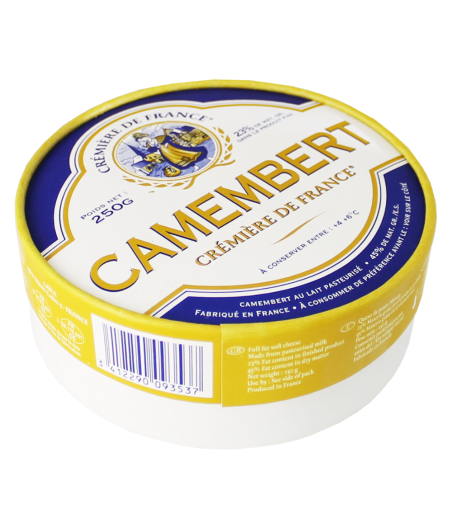 CAMEMBERT AU LAIT PASTEURISE 23%MG 250G