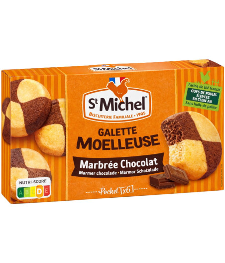 GALETTE MOELLEUSE MARBREE CHOCOLAT ST MICHEL 180G