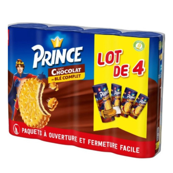 BISCUITS PRINCE GOUT CHOCOLAT LU 4X300G