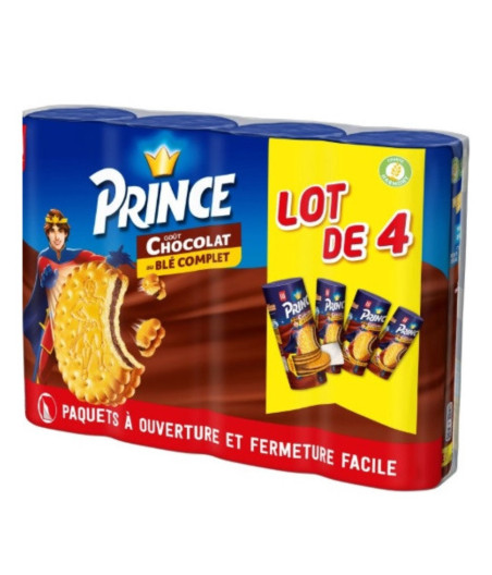 BISCUITS PRINCE GOUT CHOCOLAT LU 4X300G