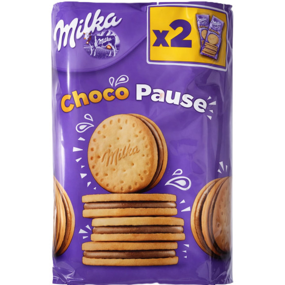 BISCUITS FOURRÉS CHOCOLAT AU LAIT CHOCOPAUSE MILKA X2 520G