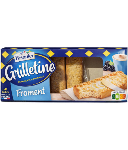 PAIN GRILLE GRILLETINE FROMENT PASQUIER 242G
