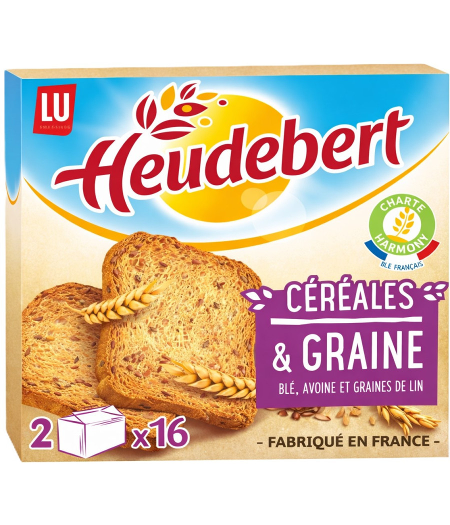 BISCOTTES CEREALES ET GRAINE HEUDEBERT LU 280G