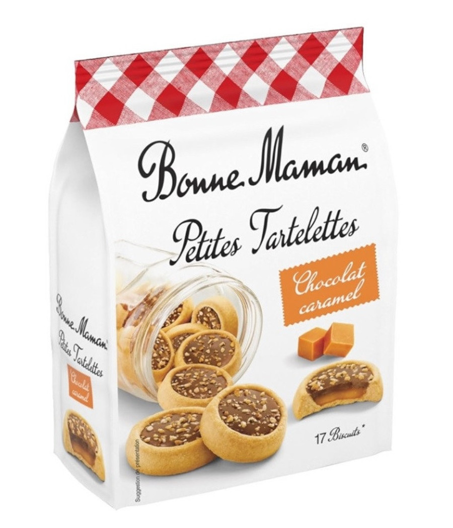 BISCUITS PETITES TARTELETTES CHOCOLAT CARAMEL BONNE MAMAN 250G
