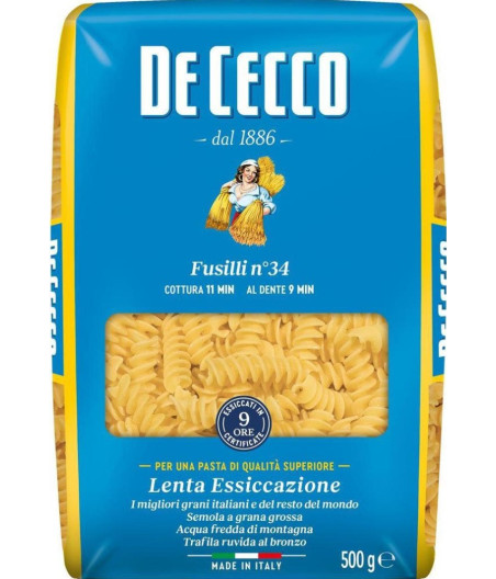 PATES FUSILLI DE CECCO 500G