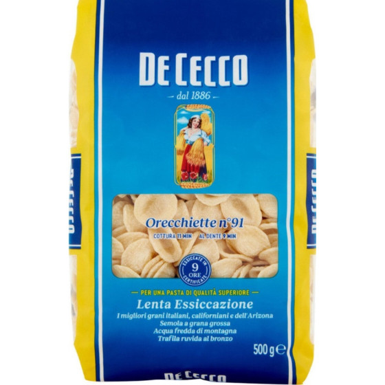 PATES ORECCHIETTE DE CECCO 500G