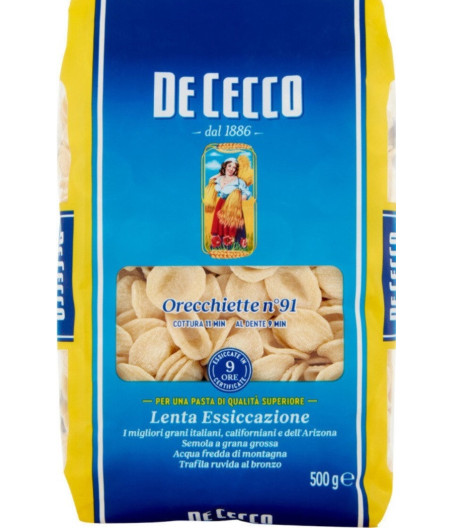 PATES ORECCHIETTE DE CECCO 500G