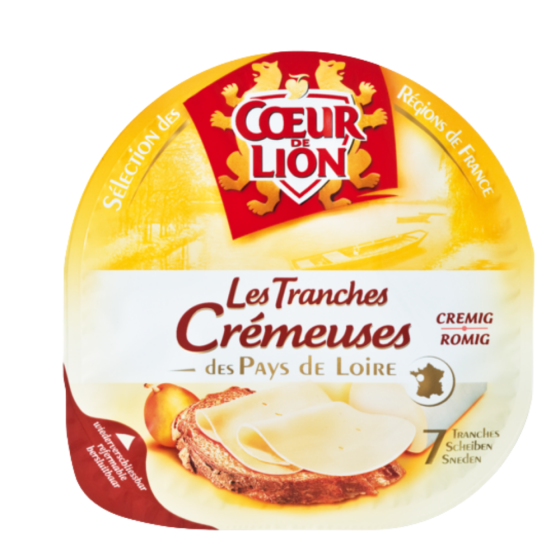 FROMMAGE LES TRANCHES CREMEUSES COEUR DE LION 150G