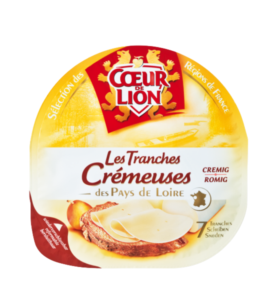 FROMMAGE LES TRANCHES CREMEUSES COEUR DE LION 150G