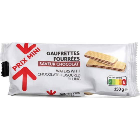 GAUFFRETTES FOURRES CHOCOLAT PRIX MINI 150G