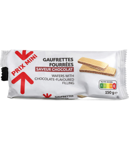 GAUFFRETTES FOURRES CHOCOLAT PRIX MINI 150G