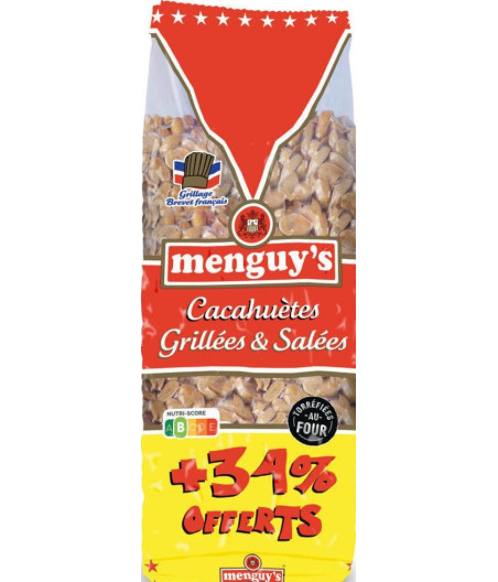 CACAHUETES GRILLEES SALEES MENGUY'S 390G