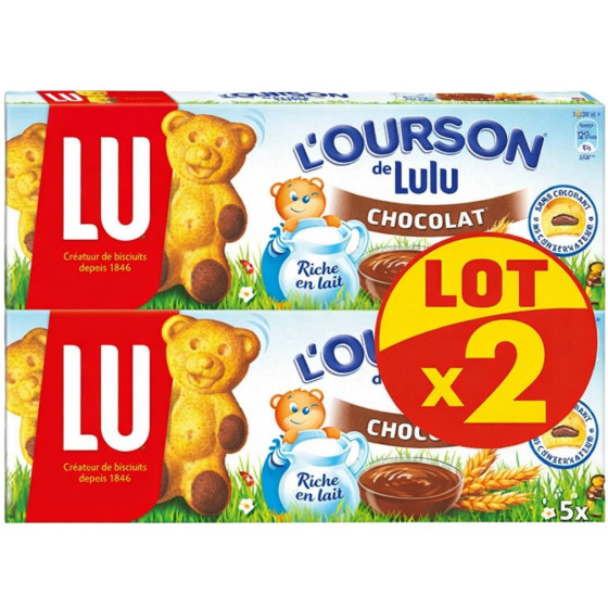 GATEAUX CHOCOLAT LULU L'OURSON LU X2 300G