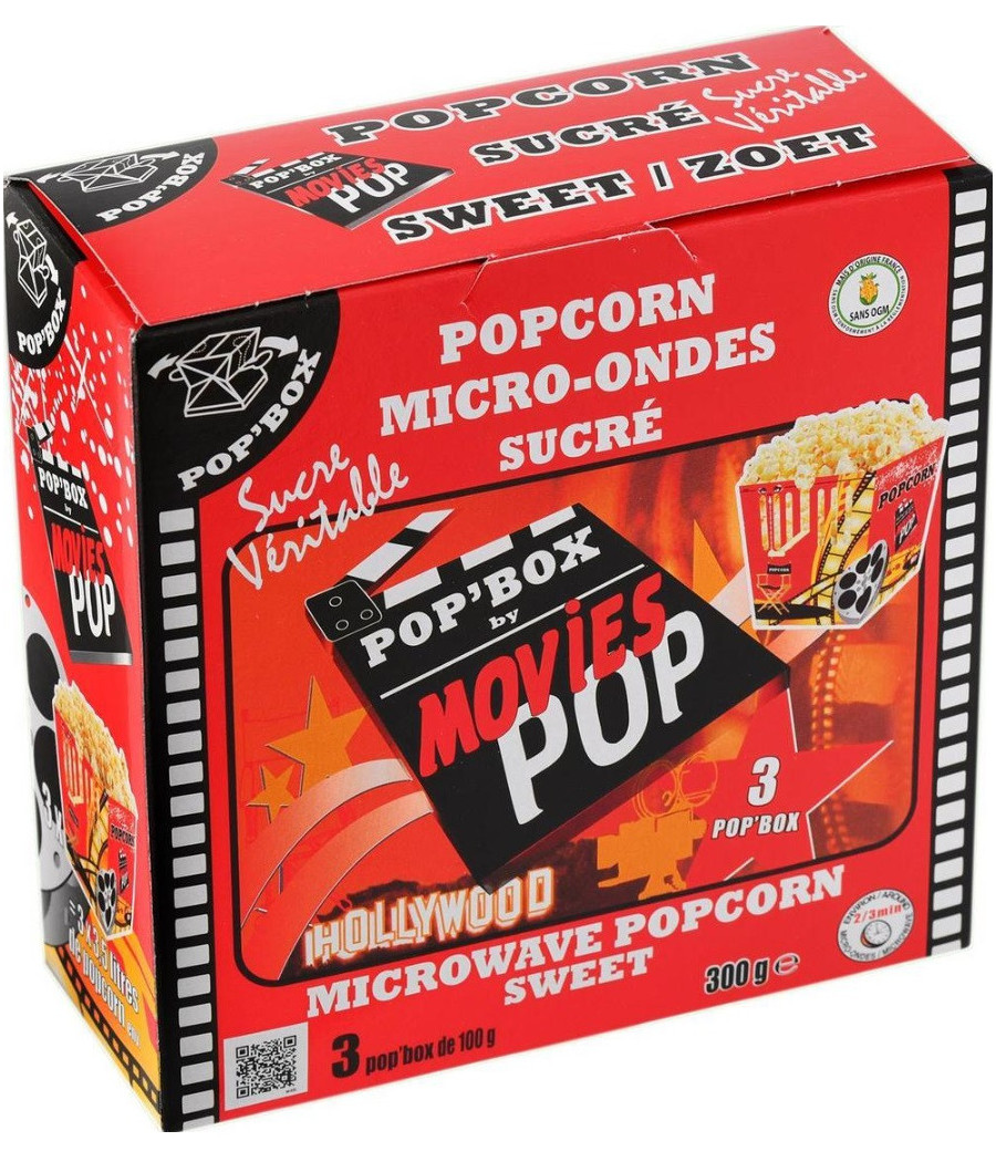 POPCORN SUCRE MOVIES POP 300G