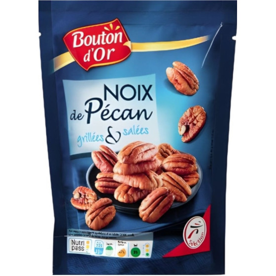 NOIX DE PECAN GRILLEES ET SALEES BOUTON D'OR 100G