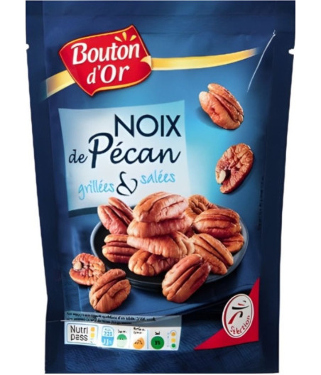 NOIX DE PECAN GRILLEES ET SALEES BOUTON D'OR 100G