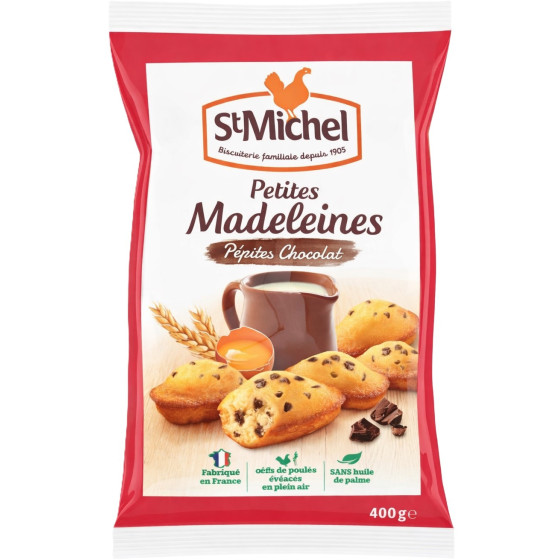 MADELEINES PÉPITES DE CHOCOLAT ST MICHEL 400G