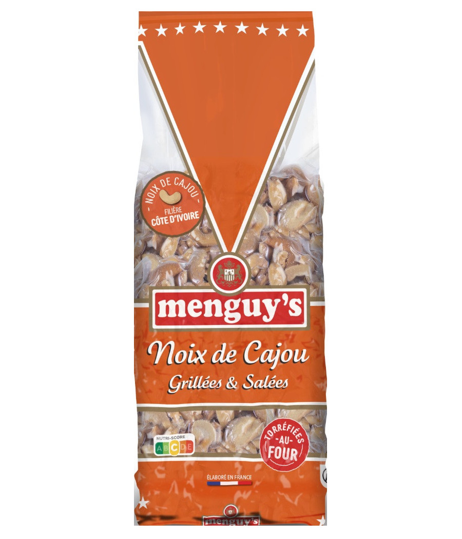 NOIX DE CAJOU GRILLEES SALEES MENGUY'S 300G