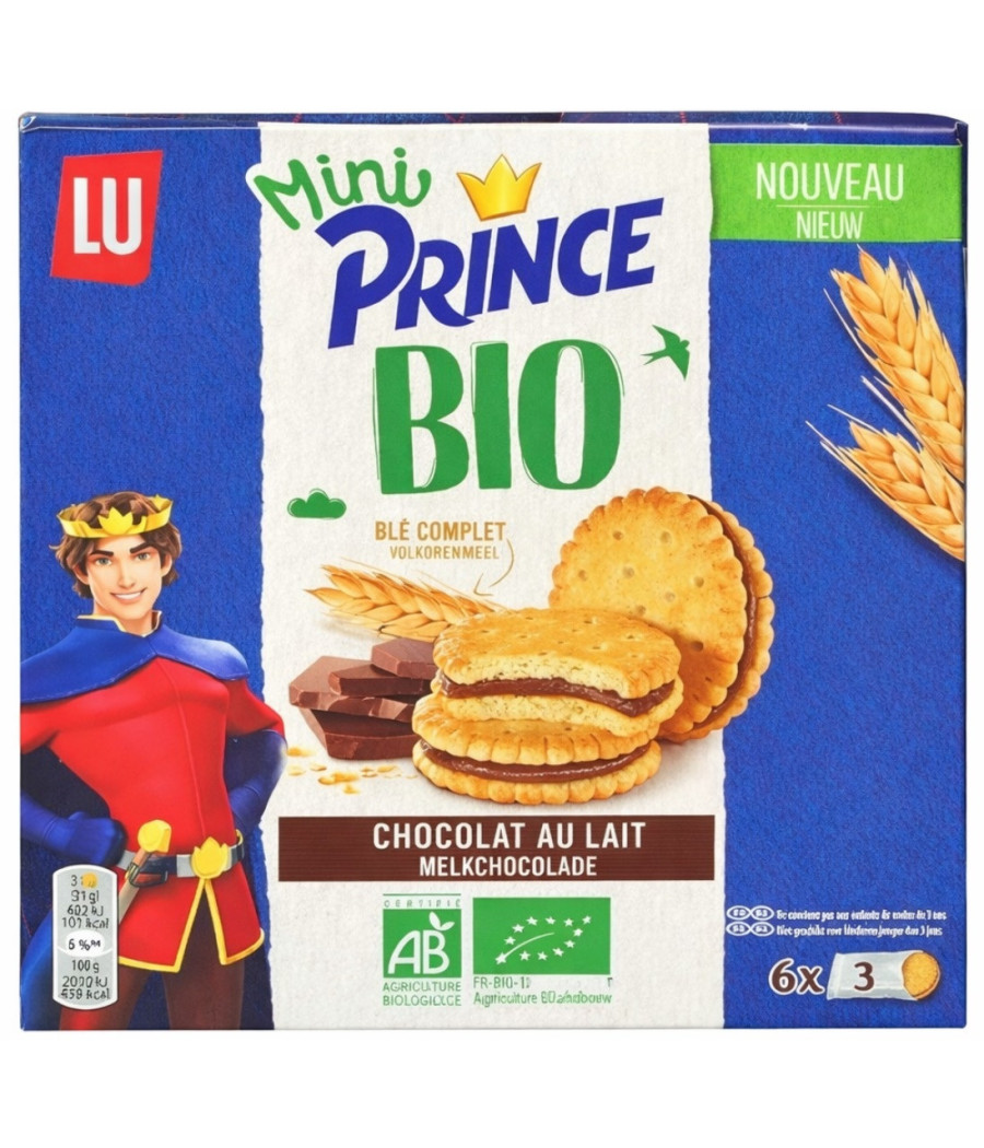 BISCUITS MINI PRINCE BIO LU 126G