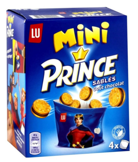 BISCUITS MINI PRINCE SABLES GOUT CHOCOLAT LU 160G