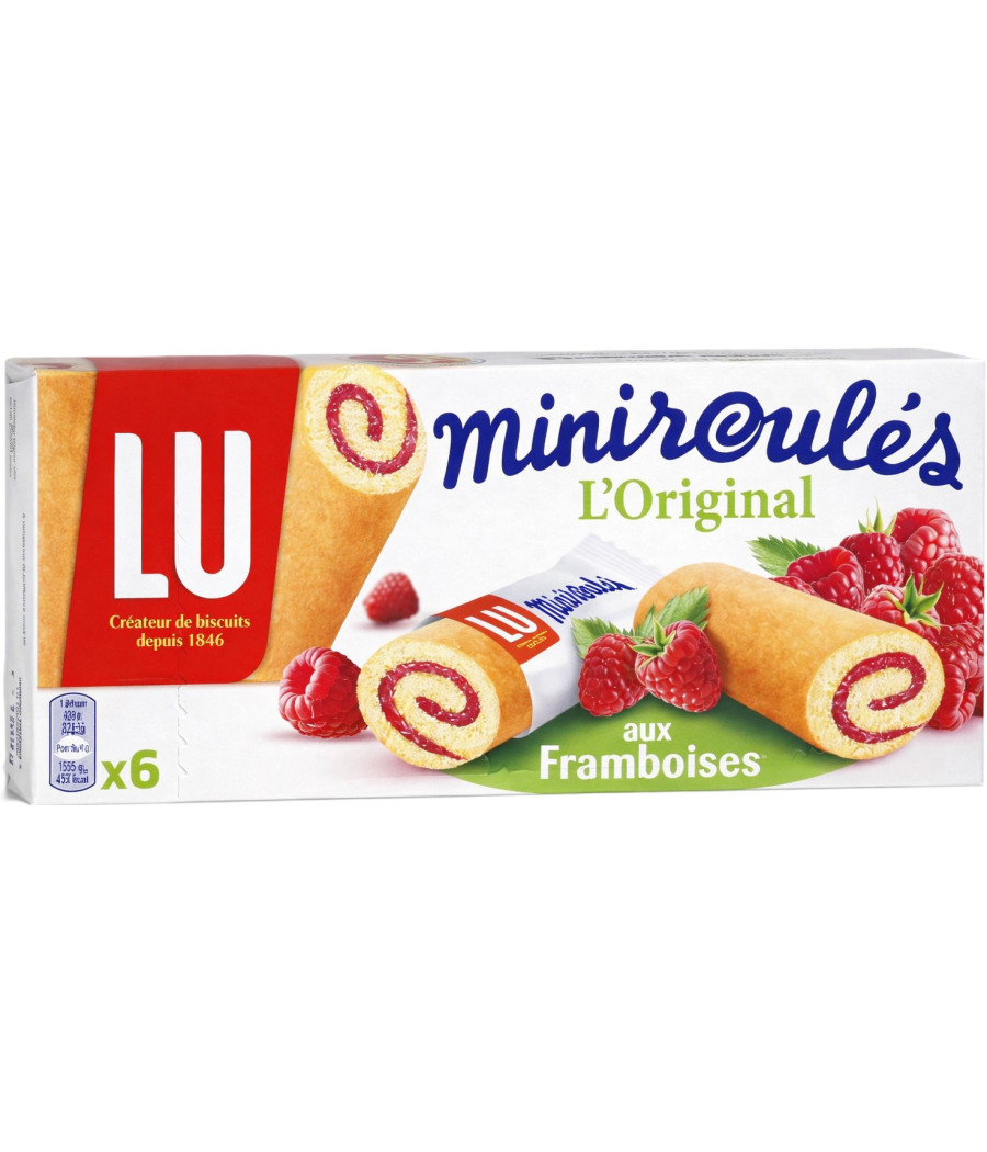 GATEAUX MINIROULES AUX FRAMBOISES LU 150G
