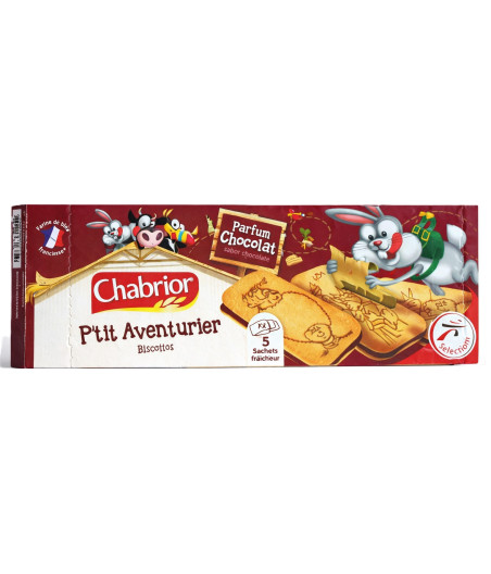BISCUIT P'TIT AVENTURIER PARFUM CHOCOLAT CHABRIOR 125G
