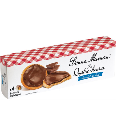 BISCUIT LE QUATRE-HEURES  CHOCOLAT AU LAIT BONNE MAMAN 160G