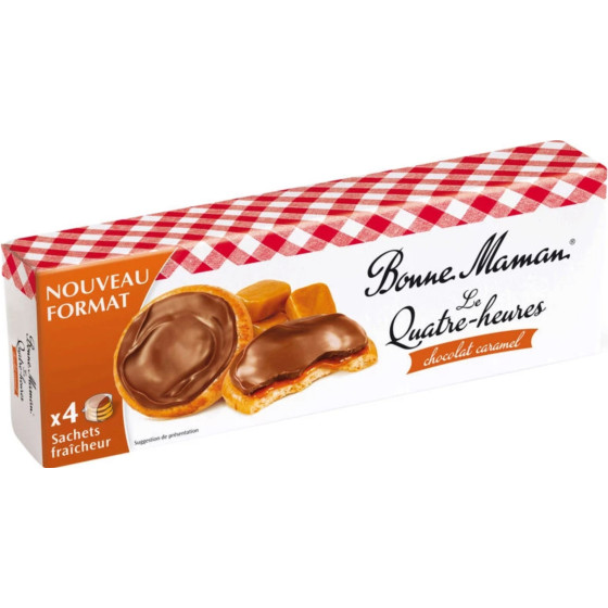 BISCUIT LE QUATRE-HEURES CHOCOLAT CARAMEL  BONNE MAMAN 160G