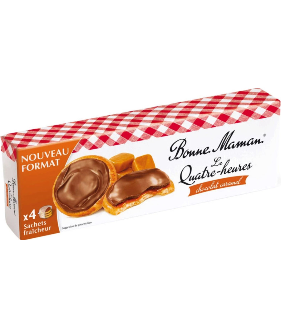 BISCUIT LE QUATRE-HEURES CHOCOLAT CARAMEL  BONNE MAMAN 160G