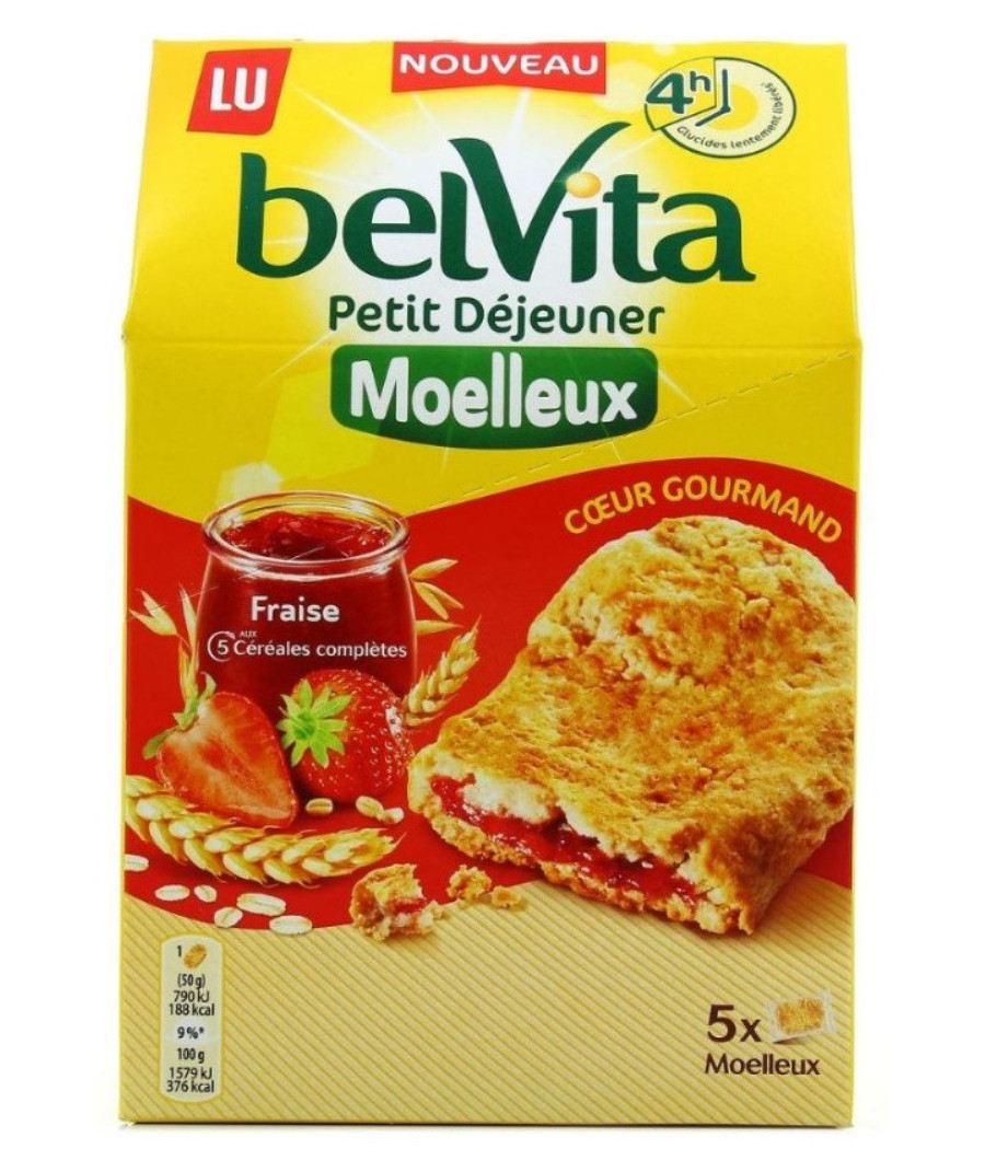 PETIT DEJEUNER MOELLEUX FRAISE BELVITA 250G