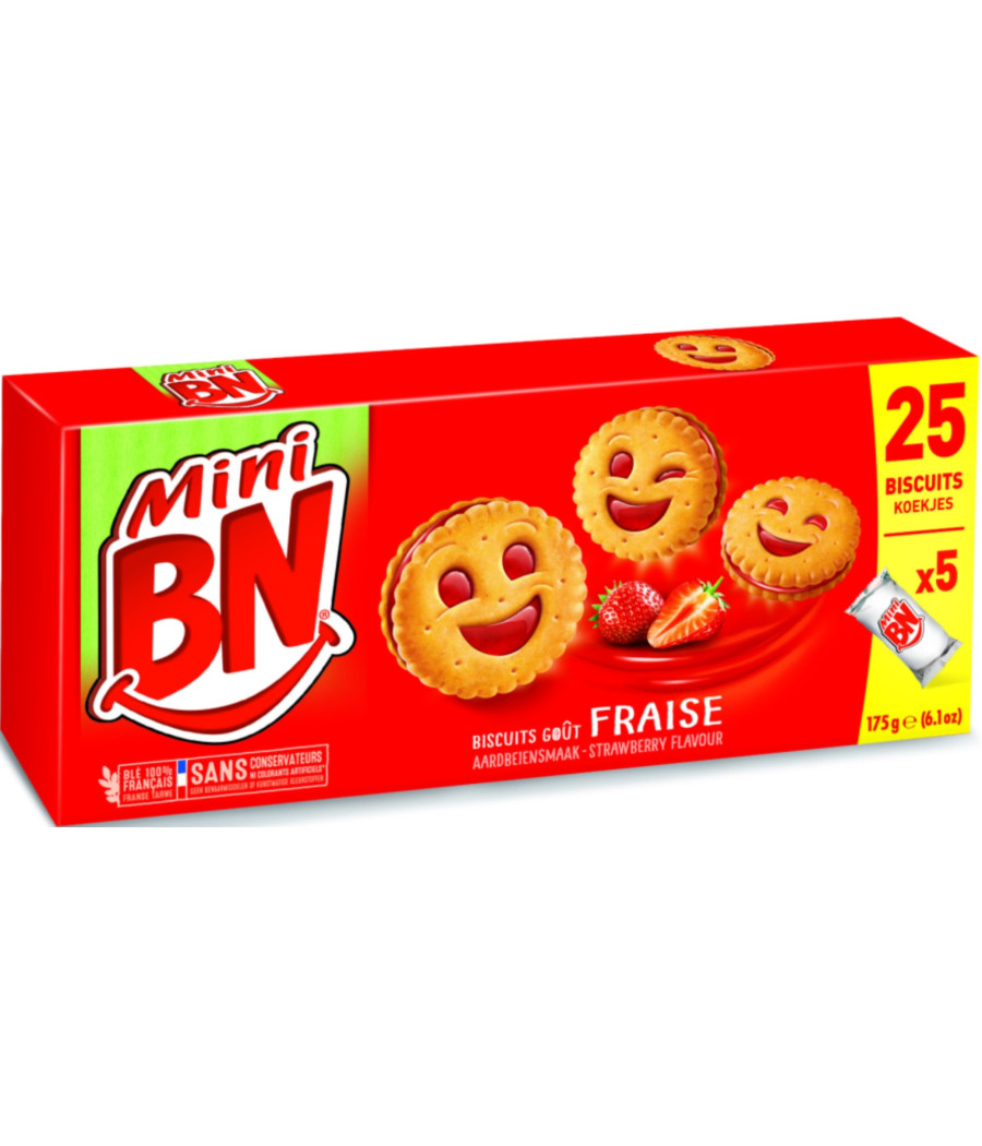 BISCUIT MINI GOUT FRAISE BN 175G