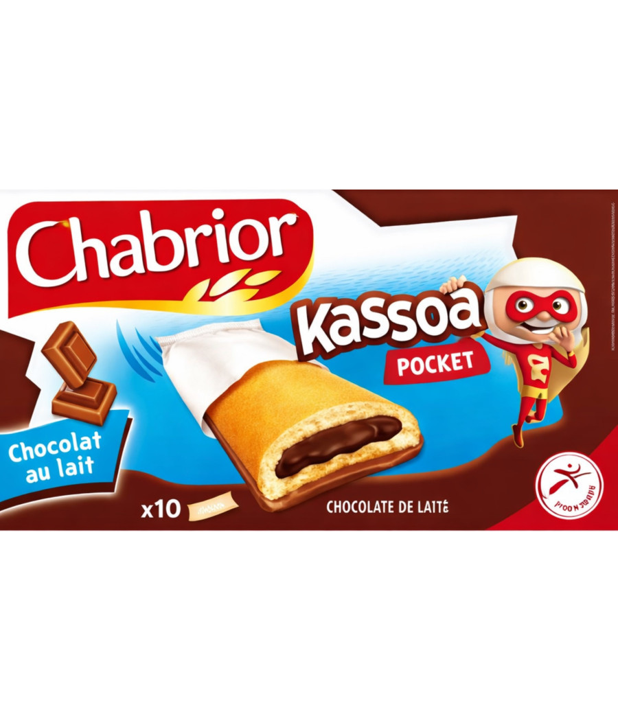 BISCUITS KASSOA POCKET CHOCOLAT AU LAIT CHABRIOR 295G