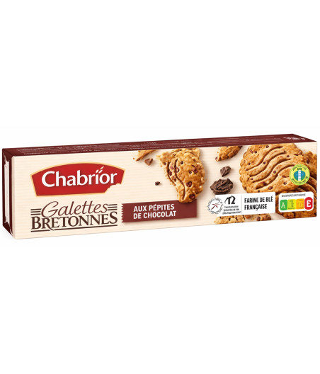 GALETTES BRETONNES AUX PEPITES DE CHOCOLAT CHABRIOR 130G