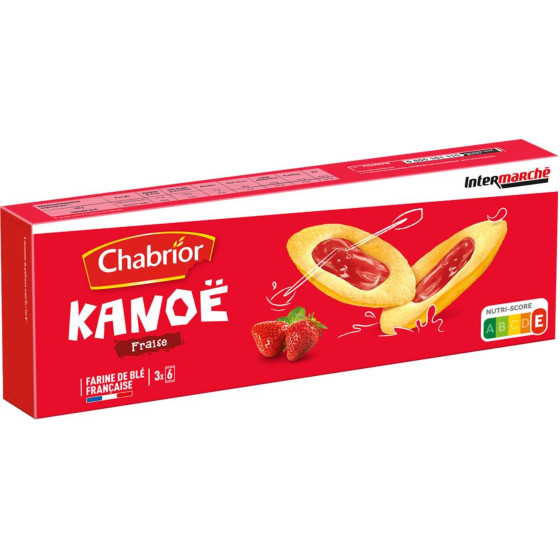 BISCUITS KANOE FRAISE CHABRIOR 120G