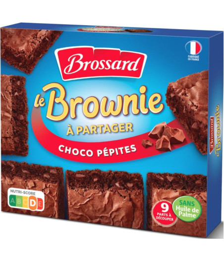 LE BROWNIE A PARTAGE CHOCO PEPITES BROSSARD 285G