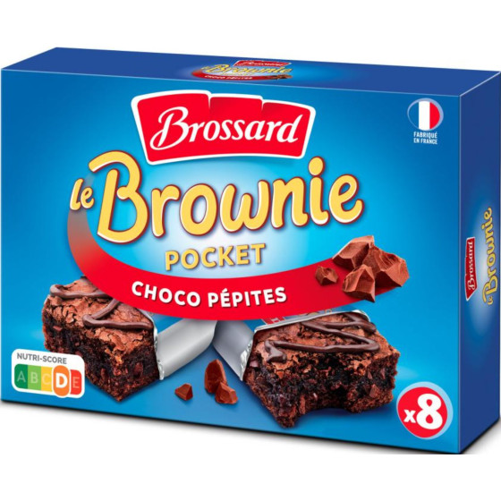 LE BROWNIE POCKET CHOCO PEPITES BROSSARD 240G
