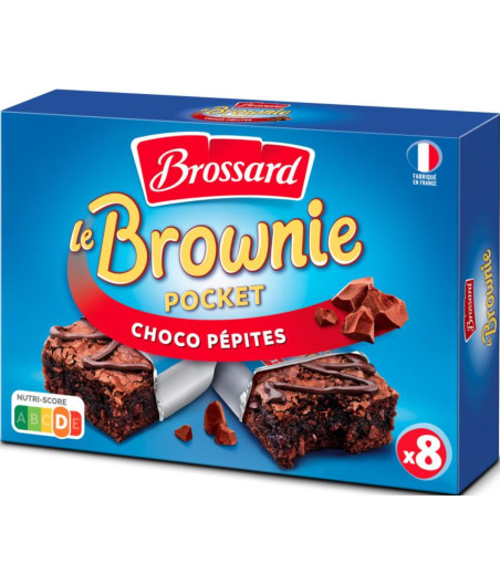 LE BROWNIE POCKET CHOCO PEPITES BROSSARD 240G