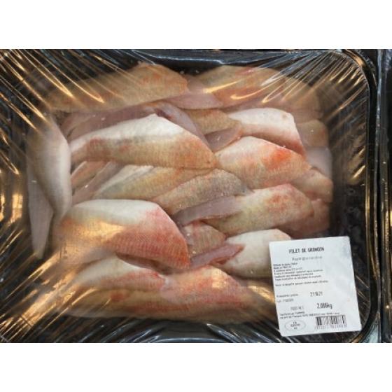 FILET DE GRONDIN ROUGE SOUS ATMOSPHEREPECHE EN MER: OCEAN ATLANTIQUE NORD-EST PACK DE 2