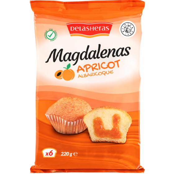 MAGDALENAS ABRICOTS DELASHERAS 220G