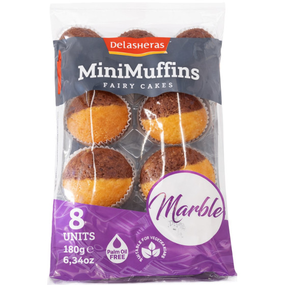 MINI MUFFINS MARBRE AU CHOCOLAT DELASHERAS 180G