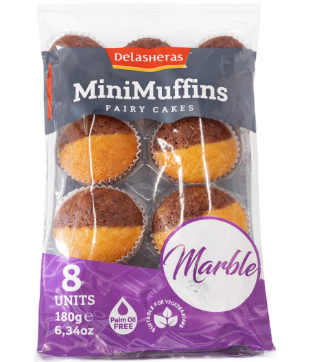MINI MUFFINS MARBRE AU CHOCOLAT DELASHERAS 180G