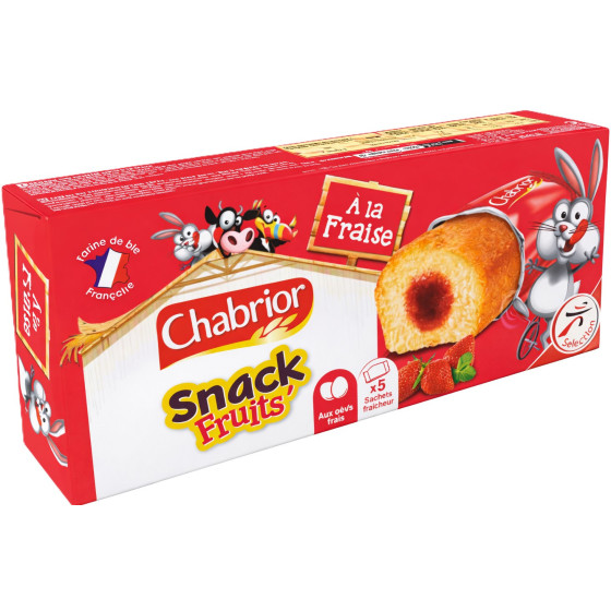 GATEAUX FOURRES A LA FRAISE CHABRIOR 150G