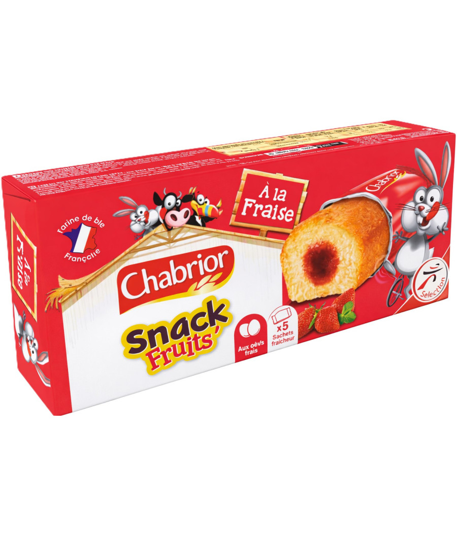 GATEAUX FOURRES A LA FRAISE CHABRIOR 150G